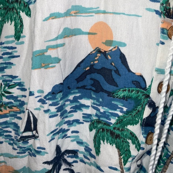 Emerson Fry Naja Caftan Coastal Print Mini Dress - Picture 5 of 8